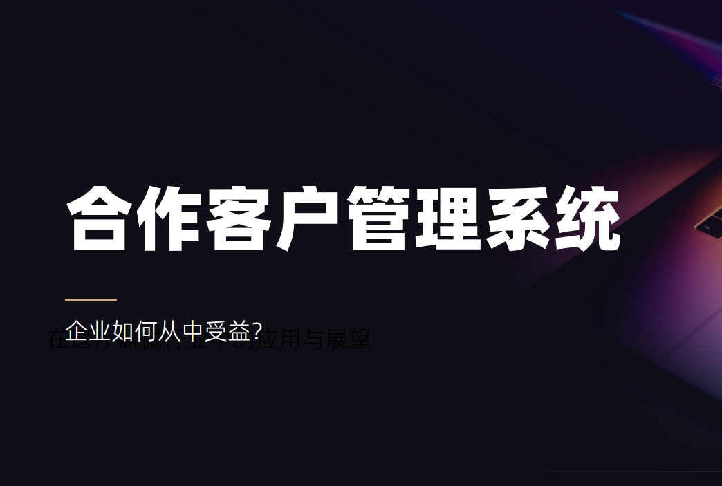 合作客戶管理系統(tǒng)