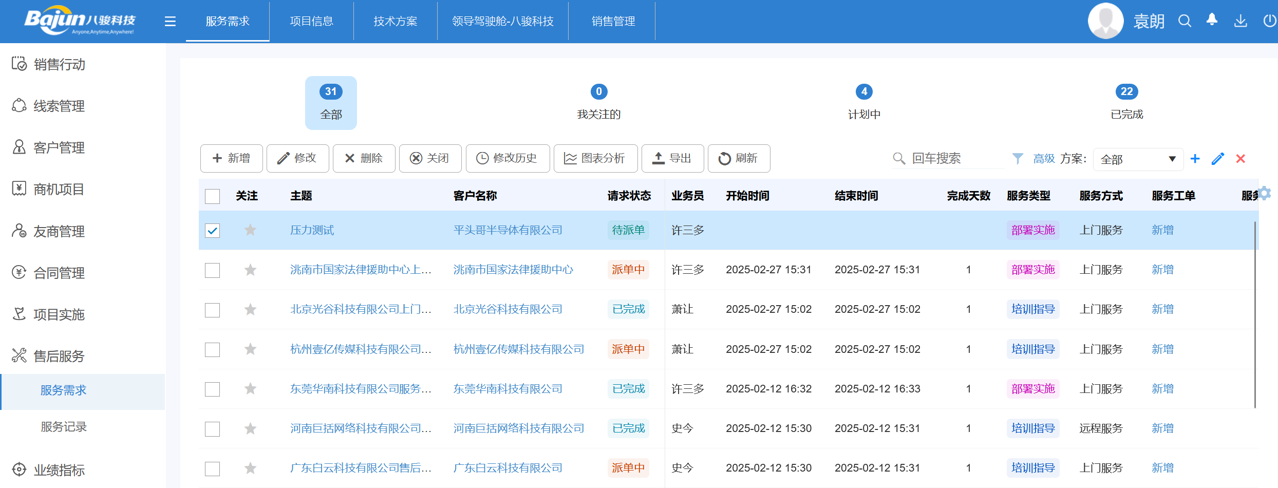 △八駿CRM產品截圖