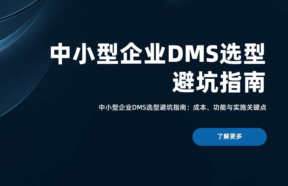 中小型企業(yè)DMS選型避坑指南：成本、功能與實施關(guān)鍵點
