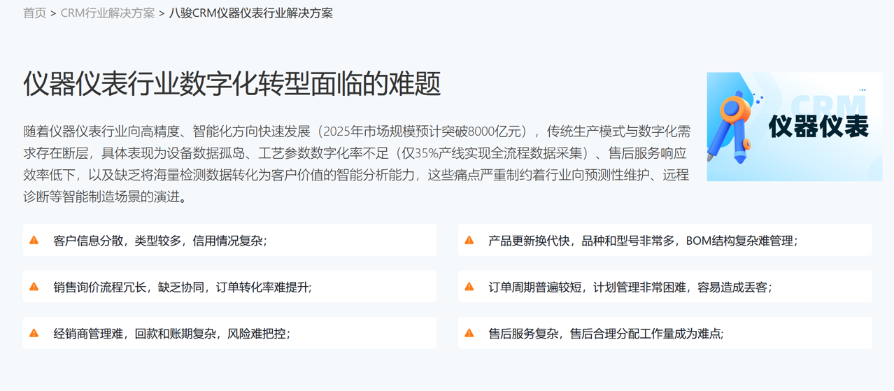 儀器儀表行業(yè)數(shù)字化轉(zhuǎn)型面臨的難題